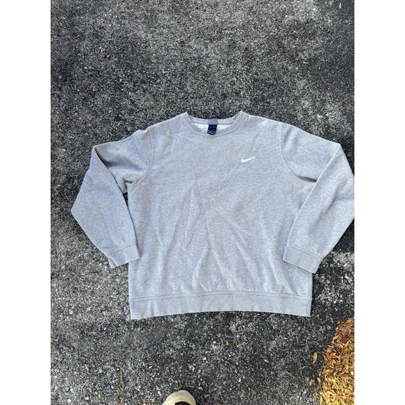 Nike Other - Vintage Y2K Nike Men Size XXL Gray Swoosh  Sweatshirt Crewneck Plain Swoosh